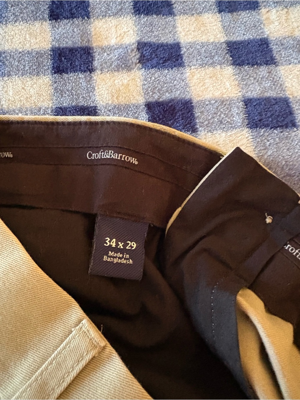 Croft and Barrow Classic Men's Khaki Pleated Pants, Size 34/29 - Picture 4 of 4